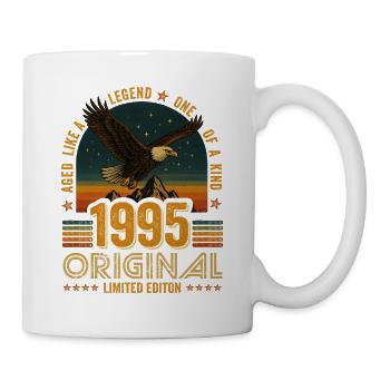 Jahrgang 1995 30.Geburtstag Original 1995 Vintage - Tasse - Weiß - Rechts
