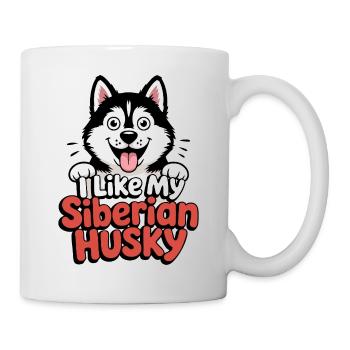I like my Siberian Husky Hundeliebe - Tasse - Weiß - Rechts