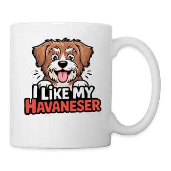 J’aime mon amour de chien bichon havanais - Mug blanc - blanc - Droite