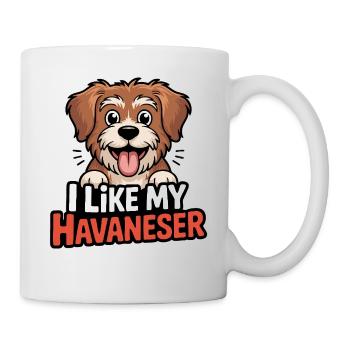 J’aime mon amour de chien bichon havanais - Mug blanc - blanc - Droite