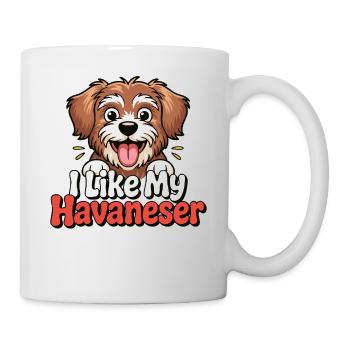 J’aime mon amour de chien bichon havanais - Mug blanc - blanc - Droite