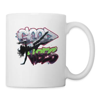 Graffiti Kunst für Tanzliebhab - Tasse - Weiß - Rechts