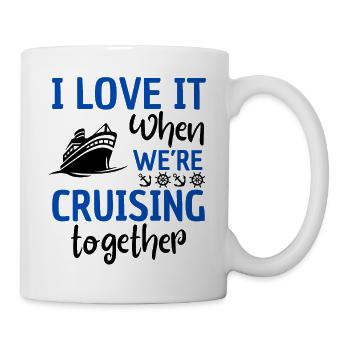 Plaisir de la navigation ensemble lors d’une croisière - Mug blanc - blanc - Droite
