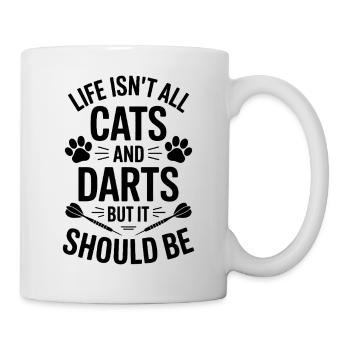 Fléchettes Dire Chats Fléchettes Drôles Fléchettes Cadeau - Mug blanc - blanc - Droite