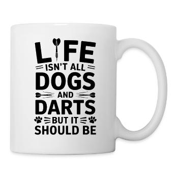 Fléchettes Dire Chien Fléchettes Drôle Fléchettes Cadeau - Mug blanc - blanc - Droite