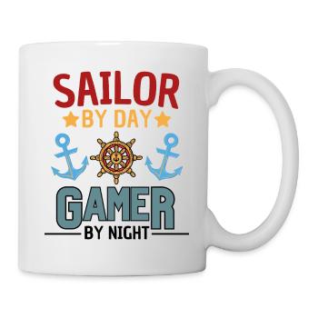 Dicton sur la voile et les jeux d’argent - Mug blanc - blanc - Droite
