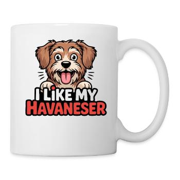 J’aime mon amour de chien bichon havanais - Mug blanc - blanc - Droite