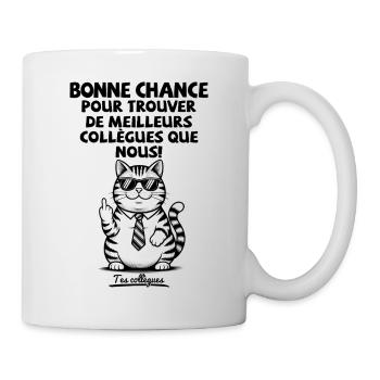 Départ collègue travail nouvel emploi bonne chance - Mug blanc - blanc - Droite