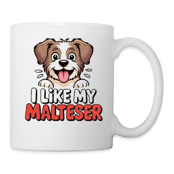 I like my Malteser Hundeliebe - Tasse - Weiß - Rechts