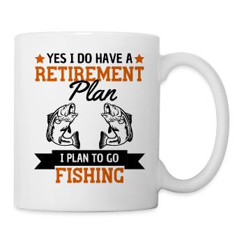 Retirement Plan: Fishing Retirees Anglers - Mug - white - Right