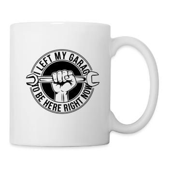 Lustiger Schrauber Spruch Garage - Tasse - Weiß - Rechts
