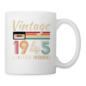 Vintage 1945 Retro Geburtstagsgeschenk - Tasse - Weiß - Rechts