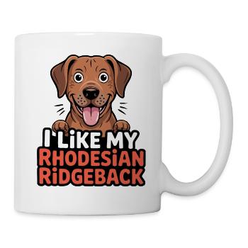 I like my Rhodesian Ridgeback Hundeliebe - Tasse - Weiß - Rechts