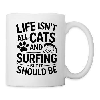 Surfing Saying Cats Funny Surfing Gift - Mug - white - Right