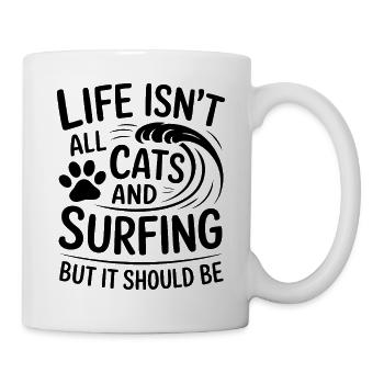 Surfing Saying Cats Funny Surfing Gift - Mug - white - Right