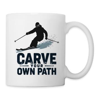 Carve Your Own Path Skifahrer Skifahren - Tasse - Weiß - Rechts