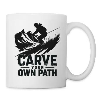 Carve Your Own Path Skifahrer Skifahren - Tasse - Weiß - Rechts