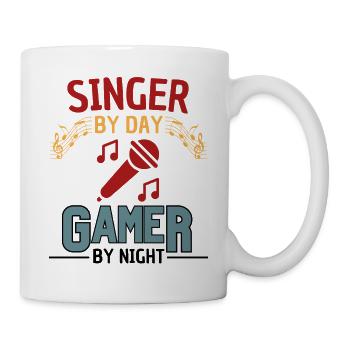 Chanteur Gamer Dicton Design - Mug blanc - blanc - Droite
