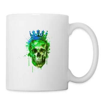 Couronne de crâne de roi - Mug blanc - blanc - Droite