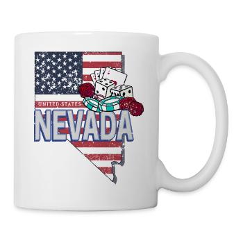 Nevada États-Unis Rétro Vintage Souvenir - Mug blanc - blanc - Droite