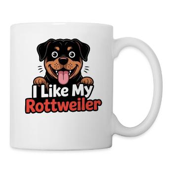 I like my Rottweiler Hundeliebe - Tasse - Weiß - Rechts