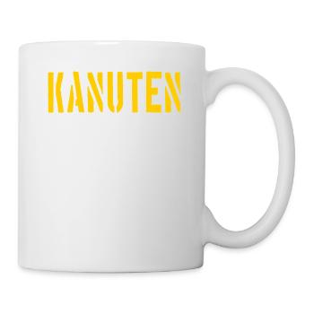 Kanuten spielen Fußball zum Aufwärmen - Tasse - Weiß - Rechts