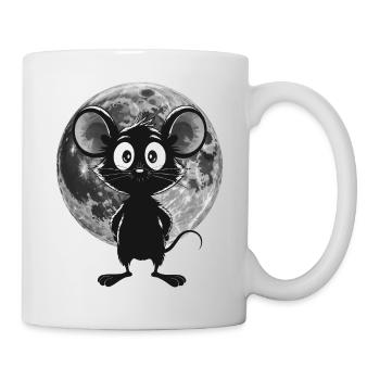 Souris de nuit au clair de lune – Douce et mystique - Mug blanc - blanc - Droite