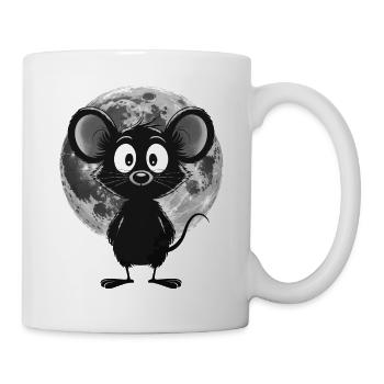 Souris de nuit au clair de lune – Douce et mystique - Mug blanc - blanc - Droite