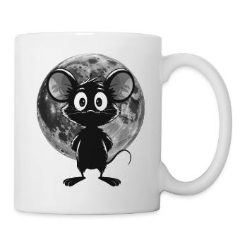 Souris de nuit au clair de lune – Douce et mystique - Mug blanc - blanc - Droite