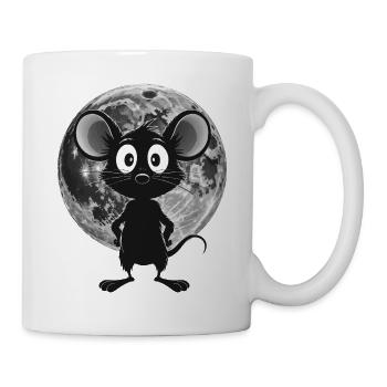 Souris de nuit au clair de lune – Douce et mystique - Mug blanc - blanc - Droite