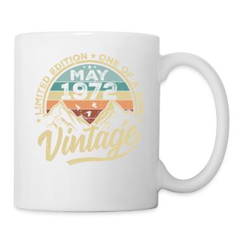 Anniversaire Vintage Mai 1972 original Mai 1972 - Mug blanc - blanc - Droite