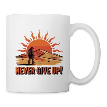 NIEVER GIVE UP - Mug - white - Right