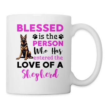 Proud German Shepherd Owner Saying - Mug - white - Right
