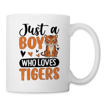 Just a Boy Who Loves Tigers - Mug - white - Right