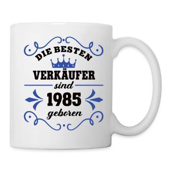 Geburtstag 1985 Verkäufer Kollege Verkauf Geb - Tasse - Weiß - Rechts
