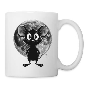 Souris de nuit au clair de lune – Douce et mystique - Mug blanc - blanc - Droite