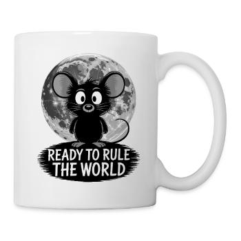 Ready to conquer the world – Mouse in the moonlight - Mug - white - Right