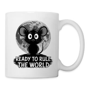 Ready to conquer the world – Mouse in the moonlight - Mug - white - Right