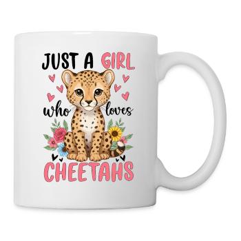 Juste une fille qui aime les guépards - Mug blanc - blanc - Droite