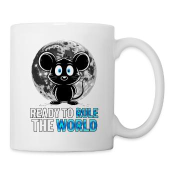 Ready to conquer the world – Mouse in the moonlight - Mug - white - Right