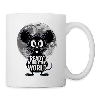 Ready to conquer the world – Mouse in the moonlight - Mug - white - Right