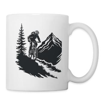 Aventure en VTT dans la nature - Mug blanc - blanc - Droite