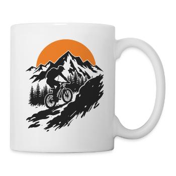 Aventure en VTT dans la nature - Mug blanc - blanc - Droite