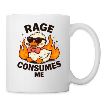 Rage Consumes Me - Sunglasses Duck on Flames - Mug - white - Right