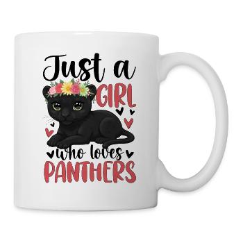 Just a Girl Who Loves Panthers - Tasse - Weiß - Rechts