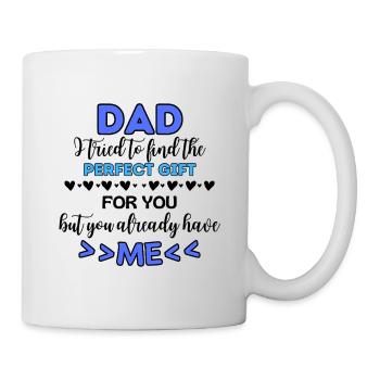 Drôle de papa disant conception de la fête des pères - Mug blanc - blanc - Droite