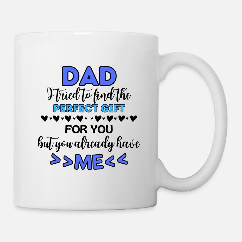 Drôle de papa disant conception de la fête des pères - Mug blanc - blanc