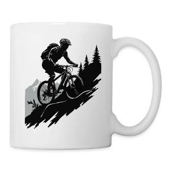 Aventure en VTT dans la nature - Mug blanc - blanc - Droite