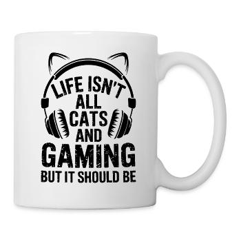 Gamer Saying Gamerin Cats Funny Gaming Gift - Mug - white - Right