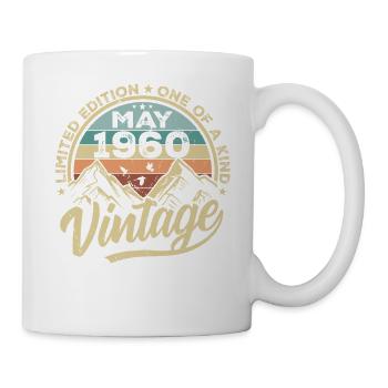 Birthday Vintage May 1960 original May 1960 - Mug - white - Right